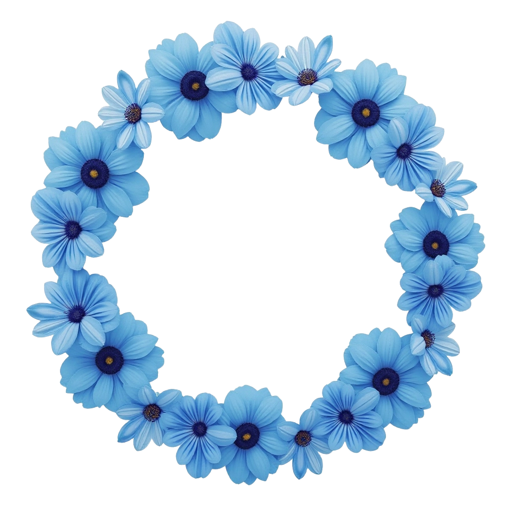 Blue Flower Wreath